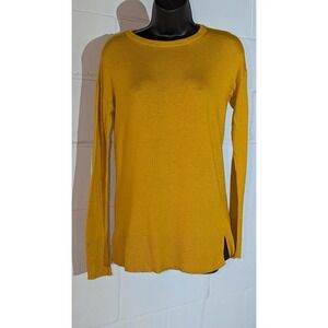 A New Day Women's Mustard Yellow Long Sleeve Knit Pullover Soft Sweater Small